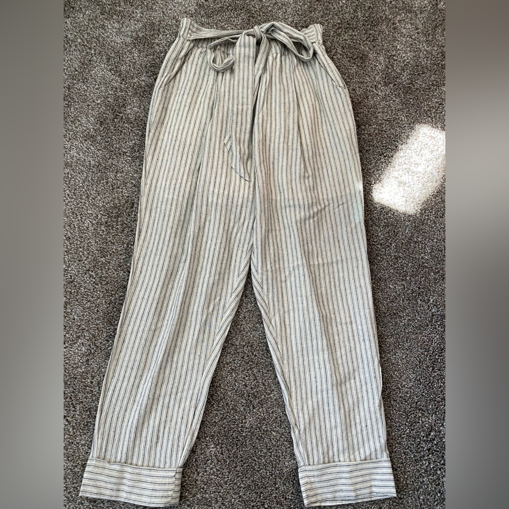 Wishlist striped tie waist pants size M